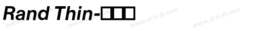 Rand Thin字体转换